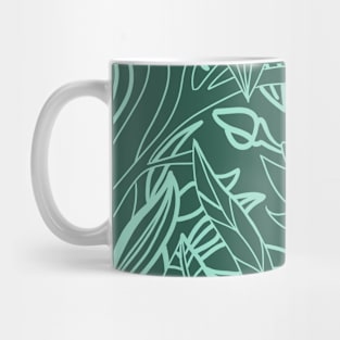 Minimal Jungle - tropical leaves Mug